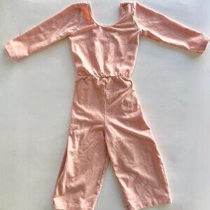 Alice + Ames Peach Jumpsuit | Long Sleeve Wide Leg | Pink | 3T